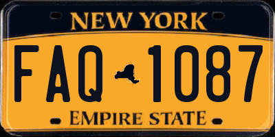 NY license plate FAQ1087