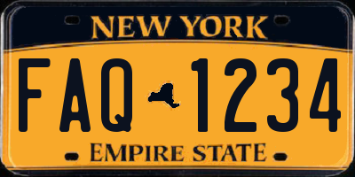 NY license plate FAQ1234