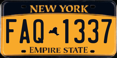 NY license plate FAQ1337