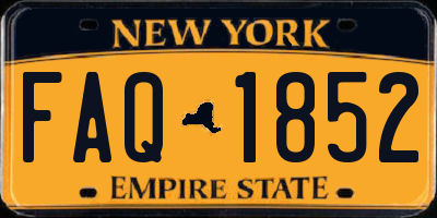NY license plate FAQ1852