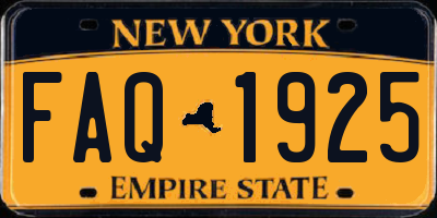 NY license plate FAQ1925