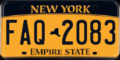 NY license plate FAQ2083