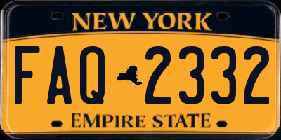 NY license plate FAQ2332