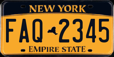 NY license plate FAQ2345