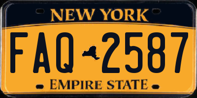 NY license plate FAQ2587