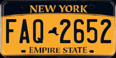 NY license plate FAQ2652