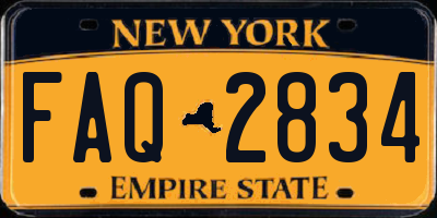 NY license plate FAQ2834