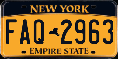 NY license plate FAQ2963