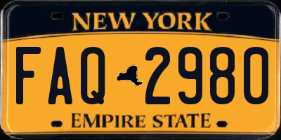 NY license plate FAQ2980