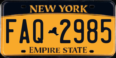 NY license plate FAQ2985