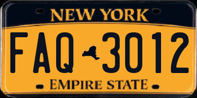 NY license plate FAQ3012