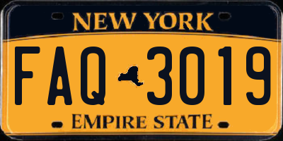 NY license plate FAQ3019
