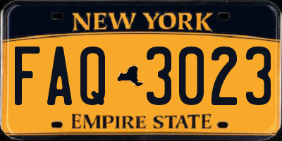 NY license plate FAQ3023