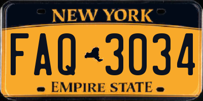 NY license plate FAQ3034