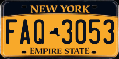 NY license plate FAQ3053