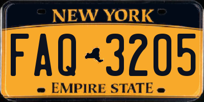 NY license plate FAQ3205