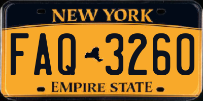NY license plate FAQ3260