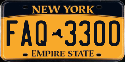 NY license plate FAQ3300