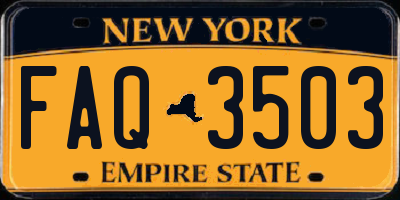 NY license plate FAQ3503