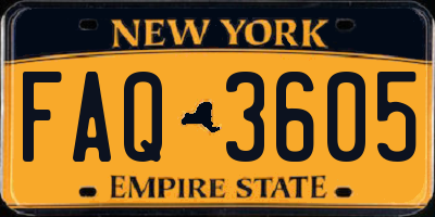 NY license plate FAQ3605