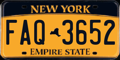 NY license plate FAQ3652