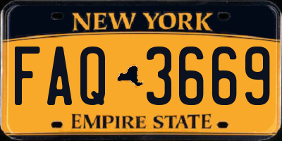 NY license plate FAQ3669
