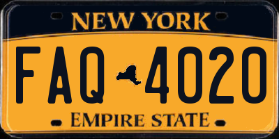 NY license plate FAQ4020