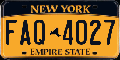 NY license plate FAQ4027