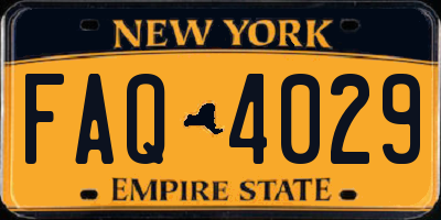 NY license plate FAQ4029