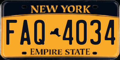NY license plate FAQ4034