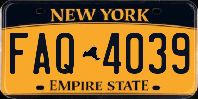 NY license plate FAQ4039