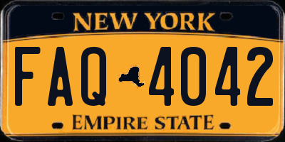 NY license plate FAQ4042