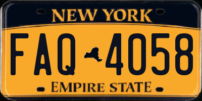 NY license plate FAQ4058