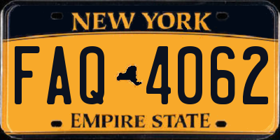 NY license plate FAQ4062