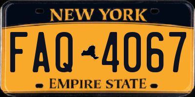 NY license plate FAQ4067