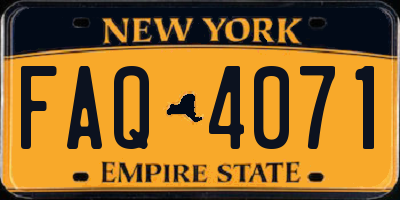 NY license plate FAQ4071