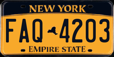 NY license plate FAQ4203
