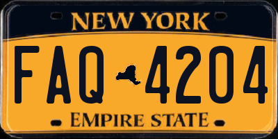 NY license plate FAQ4204