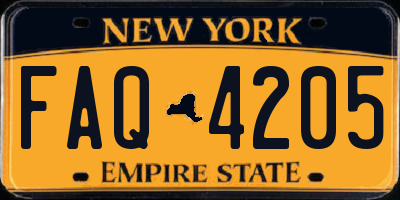 NY license plate FAQ4205