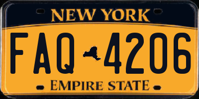 NY license plate FAQ4206