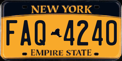 NY license plate FAQ4240