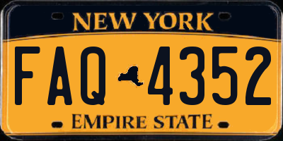 NY license plate FAQ4352