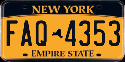 NY license plate FAQ4353