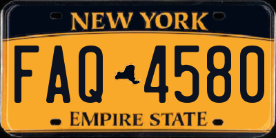 NY license plate FAQ4580