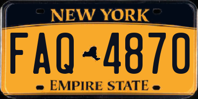 NY license plate FAQ4870