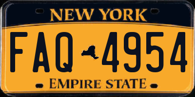 NY license plate FAQ4954