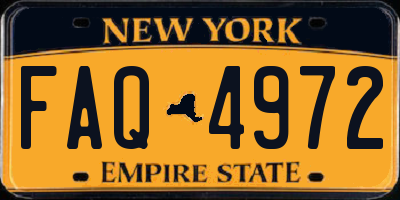 NY license plate FAQ4972