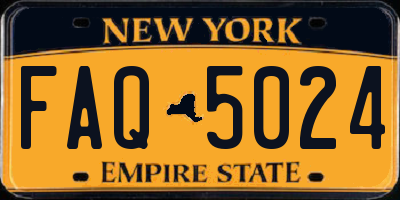 NY license plate FAQ5024