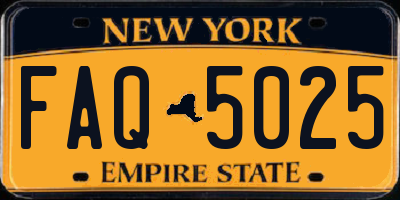 NY license plate FAQ5025