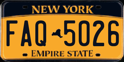 NY license plate FAQ5026